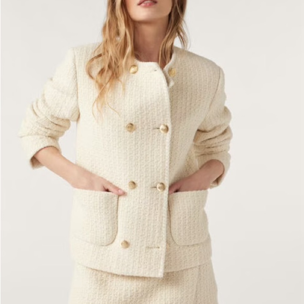 ba&sh Joe Jacket Cream Tweed - Picture 2 of 7
